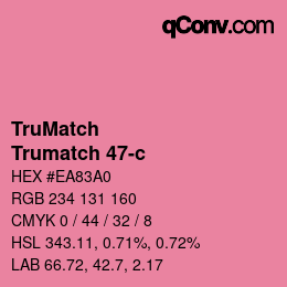 Color code: TruMatch - Trumatch 47-c | qconv.com