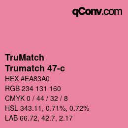 Code couleur: TruMatch - Trumatch 47-c | qconv.com