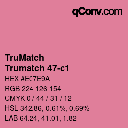 Code couleur: TruMatch - Trumatch 47-c1 | qconv.com