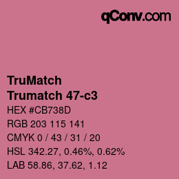 Código de color: TruMatch - Trumatch 47-c3 | qconv.com