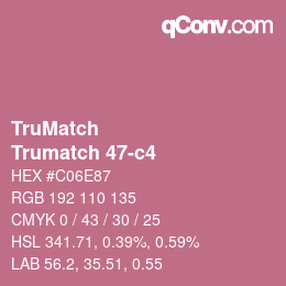Código de color: TruMatch - Trumatch 47-c4 | qconv.com