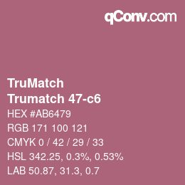 Código de color: TruMatch - Trumatch 47-c6 | qconv.com
