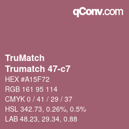 Code couleur: TruMatch - Trumatch 47-c7 | qconv.com