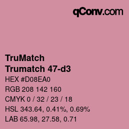 Code couleur: TruMatch - Trumatch 47-d3 | qconv.com