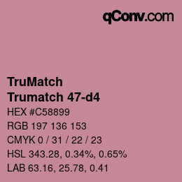 Code couleur: TruMatch - Trumatch 47-d4 | qconv.com