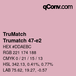 Color code: TruMatch - Trumatch 47-e2 | qconv.com