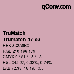 Farbcode: TruMatch - Trumatch 47-e3 | qconv.com