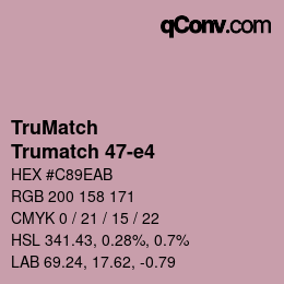 Código de color: TruMatch - Trumatch 47-e4 | qconv.com