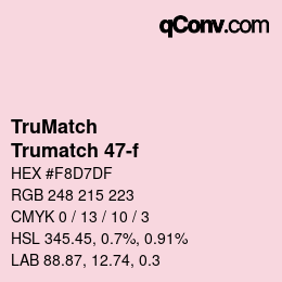 Code couleur: TruMatch - Trumatch 47-f | qconv.com