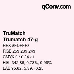 Farbcode: TruMatch - Trumatch 47-g | qconv.com