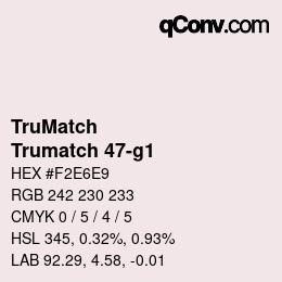 Color code: TruMatch - Trumatch 47-g1 | qconv.com