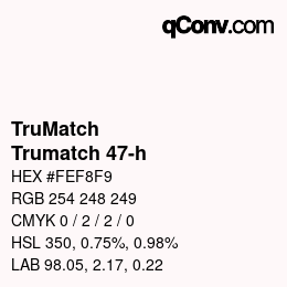 Code couleur: TruMatch - Trumatch 47-h | qconv.com