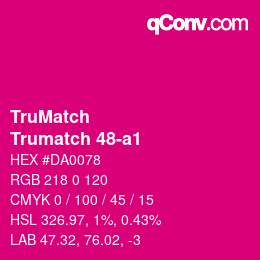 Farbcode: TruMatch - Trumatch 48-a1 | qconv.com