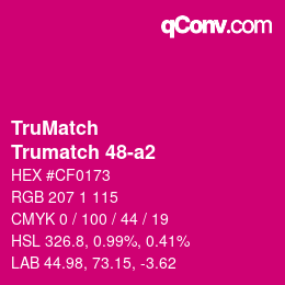 Code couleur: TruMatch - Trumatch 48-a2 | qconv.com
