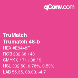 Código de color: TruMatch - Trumatch 48-b | qconv.com