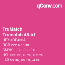 Color code: TruMatch - Trumatch 48-b1 | qconv.com