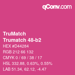 Código de color: TruMatch - Trumatch 48-b2 | qconv.com