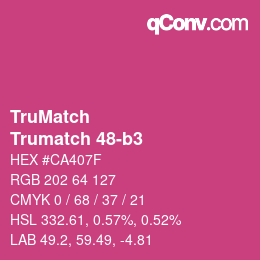 Color code: TruMatch - Trumatch 48-b3 | qconv.com