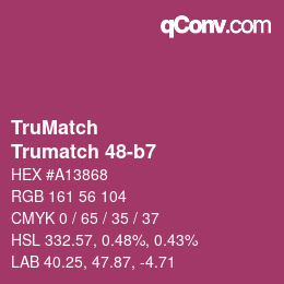 Código de color: TruMatch - Trumatch 48-b7 | qconv.com