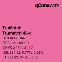 Color code: TruMatch - Trumatch 48-c | qconv.com