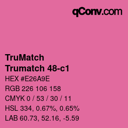 Color code: TruMatch - Trumatch 48-c1 | qconv.com