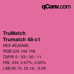 Code couleur: TruMatch - Trumatch 48-c1 | qconv.com