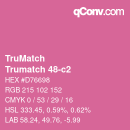 Código de color: TruMatch - Trumatch 48-c2 | qconv.com