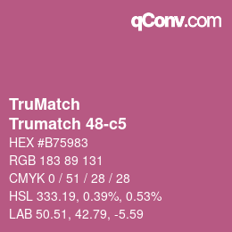 Color code: TruMatch - Trumatch 48-c5 | qconv.com