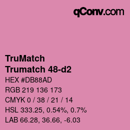 Code couleur: TruMatch - Trumatch 48-d2 | qconv.com