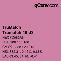 Code couleur: TruMatch - Trumatch 48-d3 | qconv.com