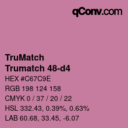 Código de color: TruMatch - Trumatch 48-d4 | qconv.com