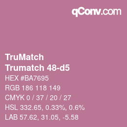 Código de color: TruMatch - Trumatch 48-d5 | qconv.com