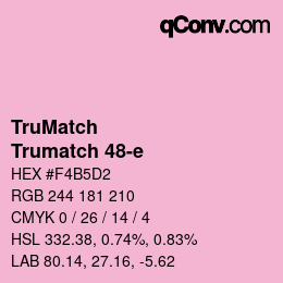 Code couleur: TruMatch - Trumatch 48-e | qconv.com