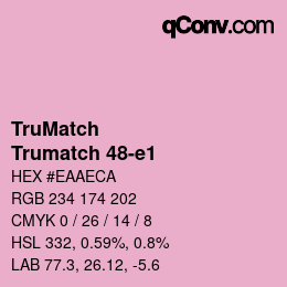 Color code: TruMatch - Trumatch 48-e1 | qconv.com