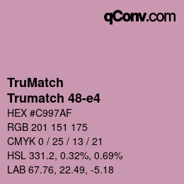 Color code: TruMatch - Trumatch 48-e4 | qconv.com