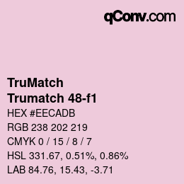 Code couleur: TruMatch - Trumatch 48-f1 | qconv.com