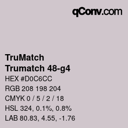 Farbcode: TruMatch - Trumatch 48-g4 | qconv.com
