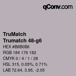 Farbcode: TruMatch - Trumatch 48-g6 | qconv.com