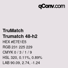 Color code: TruMatch - Trumatch 48-h2 | qconv.com