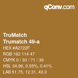 Farbcode: TruMatch - Trumatch 49-a | qconv.com