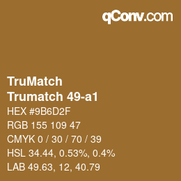 Código de color: TruMatch - Trumatch 49-a1 | qconv.com