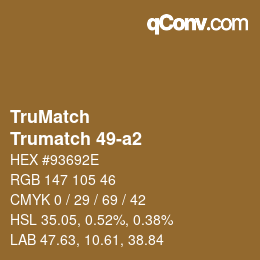 Código de color: TruMatch - Trumatch 49-a2 | qconv.com