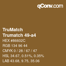 Código de color: TruMatch - Trumatch 49-a4 | qconv.com