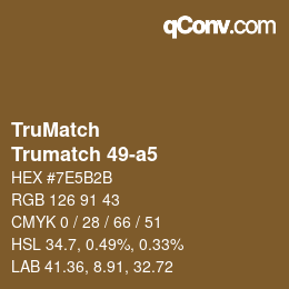 Code couleur: TruMatch - Trumatch 49-a5 | qconv.com