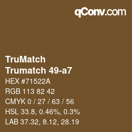 Color code: TruMatch - Trumatch 49-a7 | qconv.com