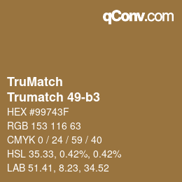 Color code: TruMatch - Trumatch 49-b3 | qconv.com