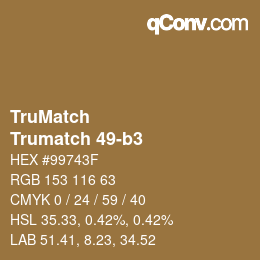 Code couleur: TruMatch - Trumatch 49-b3 | qconv.com