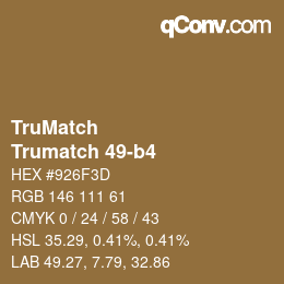 Code couleur: TruMatch - Trumatch 49-b4 | qconv.com