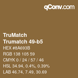 Código de color: TruMatch - Trumatch 49-b5 | qconv.com