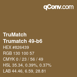 Color code: TruMatch - Trumatch 49-b6 | qconv.com